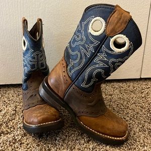 Unbranded • navy and brown cowboy boots from Mexico